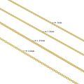 wholesale 14K Yellow Gold (Au585) Nickel-Free Hypoallergenic Lightweight Chain 1mm-1.35mm 14-36 Lobster Clasp Gift for Women-0-1