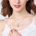 wholesale 925 Sterling Silver Rose & Honeybee Infinity Love Pendant Necklace for Women and Teen Girls-0-1