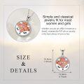 wholesale 925 Sterling Silver Orange Crystal Fox Face Pendant Necklace for Women-0-5