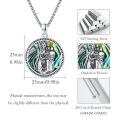 wholesale 925 Sterling Silver Grim Reaper Pendant Necklace Wholesale With Abalone Shell And Skull Design-0-5