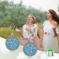 wholesale Sterling Silver Crystal Sister Earrings Birthday Gift for Sisters-0-51