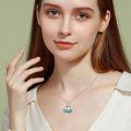wholesale 925 Sterling Silver Frog On Leaf Pendant Necklace-0-4