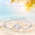 wholesale 925 Sterling Silver Opal Sea Turtle Bracelet - Ocean Nature Jewelry for Women-0-3