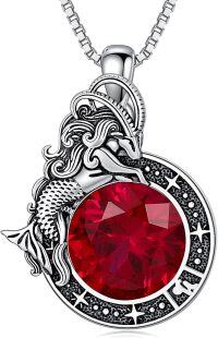 wholesale Metal Stone Zodiac Necklace Constellation Pendant Horoscope Gift for Women-Capricorn(January)