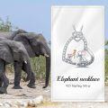 wholesale 925 Sterling Silver Heart-Shaped Elephant Pendant Necklace for Women - I Love You Forever-0-3