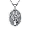 wholesale 925 Sterling Silver Egyptian Ankh Pendant Necklace-0-0