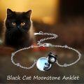 wholesale 14K Gold Pink Crystal Black Cat Pendant Necklace for Women Cats Lover-0-170