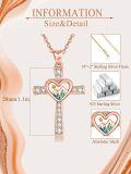 wholesale  Sterling Silver Mustard Seed Cross Necklace for Women Christian Faith Pendant Inspirational Jewelry Gift -0-11