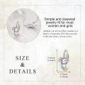 wholesale 925 Sterling Silver Metal Cute Axolotl Moonstone Dangle Earring Gift for Women Girls-0-4