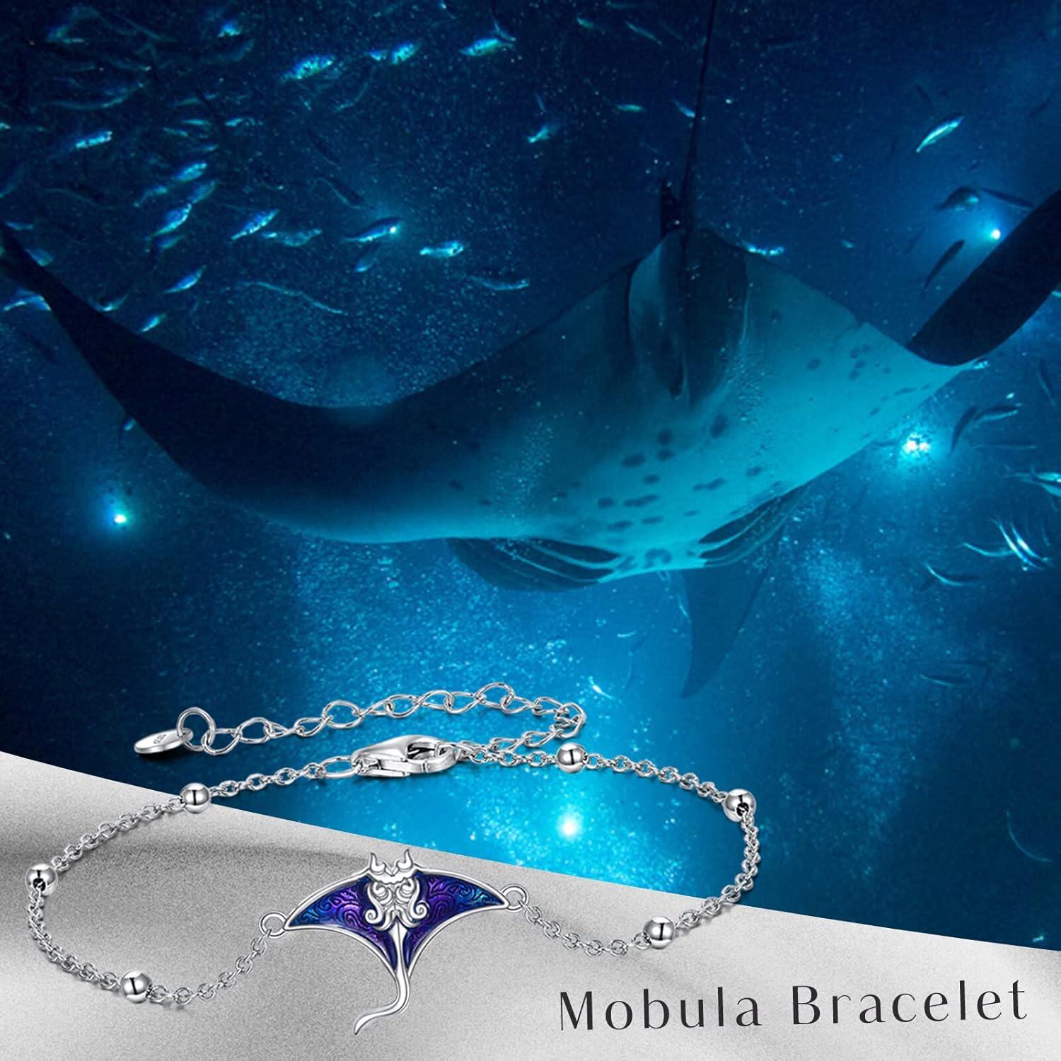 wholesale 925 Sterling Silver Dolphin & Heart Charm Bracelet for Women - Adjustable Length s-0-3