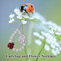 wholesale 925 Sterling Silver Birthstone Flamingo Ladybug Pendant Necklace for Women-0-4