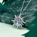 wholesale 925 Sterling Silver Tree of Life Abalone Shell Pendant Necklace for Women Mother's Day Gift-0-2