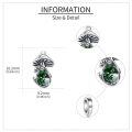 wholesale 925 Sterling Silver Mushroom Moss Agate Dangle Charm Bead For Bracelet-0-2