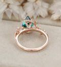 wholesale 10k Gold Emerald Leaf Rings Wholesale With Diamonds-0-3