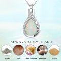 wholesale Sterling Silver Gemstone Urn Necklace for Ashes Memorial Jewelry-0-7