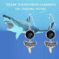 wholesale 925 Sterling Silver 925 Black Crystal Mermaid Tail Dangle Earrings for Women & Girls-0-4