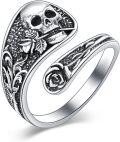 wholesale Sterling Silver Sun Moon Bee Celtic Tree Life Lotus Spoon Adjustable Open Ring Unisex Gift-0-0