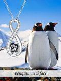 wholesale 925 Sterling Silver Infinity Love Pendant Necklaces with Mother and Baby Monkey Charm Gifts for Mom Wife Girlfriend Her-0-4