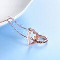 wholesale TOUPOP Sterling Silver Heart Necklace For Women I Love You To The Moon And Back Pendant Necklace Anniversary Birthday Jewelry Gifts For Women Her -0-2