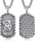 wholesale 925 Sterling Silver Memorial Dog Tag Necklace with Paw Print Design and 24 Rolo Chain-0-0
