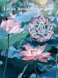 TOUPOP Sterling Silver Crystal Lotus Flower Pendant Necklace-0-3