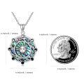 wholesale 925 Sterling Silver Sun And Moon Pendant With Abalone Shell And Black Onyx Accents-0-3