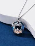 wholesale 925 Sterling Silver Blue Crystal Family Tree Pendant Necklaces for Mom Dad Daughter Son-0-3