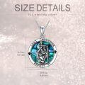 wholesale 925 Sterling Silver Round Pendant with Saint Christopher Protect Us Design - Christian Religious Gift for Women and Men-0-4
