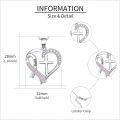 wholesale 925 Sterling Silver Heart Cross Hope Pink Ribbon Pendant Necklace Breast Cancer Awareness Jewelry for Women-0-4