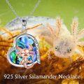 wholesale 925 Sterling Silver Axolotl Love You Forever Pendant Necklace-0-4