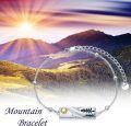 wholesale TOUPOP Mountain Bracelet For Women S925 Sterling Silver Mountain Bracelet Abalone Shell Bracelet Nature Jewelry Gifts For Hikers, Campers, Climbers And Nature Lovers -0-4