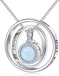 wholesale 925 Sterling Silver Opal Tree of Life Cremation Jewelry Keepsake Pendant Necklace-Opal