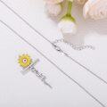 wholesale 925 Sterling Silver Sunflower Cross Pendant Necklace for Women Girls-0-2