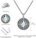 wholesale 925 Sterling Silver Compass Locket Pendant Forever in My Heart - Mountain Jewelry for Women and Men-0-2