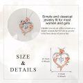 wholesale 925 Sterling Silver & Rose Gold Plated Heart-Shaped Pendant with Cubic Zirconia and Flower Design Necklace-0-3