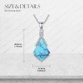 wholesale 925 Sterling Silver Cubic Zirconia Accent Triangle Pendant with Lapis Lazuli and Blue Stone Elements Necklaces-0-21