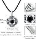wholesale 925 Sterling Silver Black Onyx Celtic Knot Viking Pendant Necklaces for Men & Women Gifts-0-5