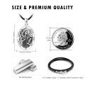 wholesale 925 Sterling Silver Oval St Cecilia Religious Medal Prayer Jewelry for Women Men-0-3