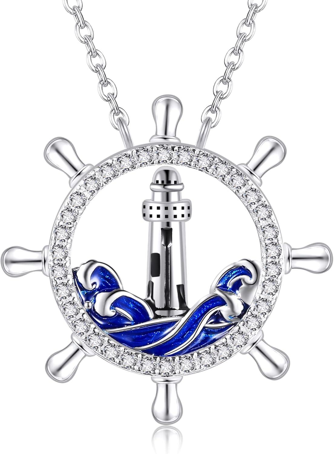 Sterling Silver Urone Lighthouse Pendant Necklace Jewelry Gift-Lighthouse 2