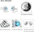 wholesale 925 Sterling Silver Turquoise Moon & Stars Stud Earrings Celestial s for Women Girls-0-4