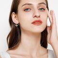 wholesale 925 Sterling Silver Two Tone Rose Gold Boxer Dog Hoop Earrings-0-3