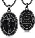 wholesale Sterling Silver Protection Necklace with St Anthony Francis Joseph Peregrine Raphael Sebastian Medal Christian Gifts-0-15
