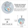 wholesale 925 Sterling Silver Heart Tree of Life Couple Swing Pendant Necklace-0-4