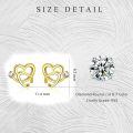 wholesale 925 Sterling Silver Heart Knot Earrings With Cz Stones-0-2