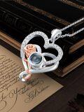wholesale 925 Sterling Silver Heart Rose Flower Love Knot Moon Stone Pendant Necklaces s for Women Girls Mother's Day Birthday Anniversary Valentine's Day Christmas-0-5