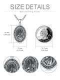 wholesale 925 Sterling Silver Saint Jude Thaddeus Medal Pendant Necklace Oxidized Religious Chain-0-1
