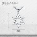 wholesale 925 Sterling Silver Star of David Pendant Necklace  for Men & Women-0-5