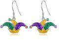 wholesale 925 Sterling Silver Glitter Crown Drop Earring Set - Mardi Gras Style Accessories-0-0
