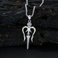 wholesale 925 Sterling Silver Mens Trident Pendant Norse Mythology  for Him-0-4