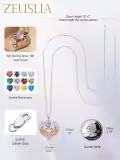 wholesale 925 Sterling Silver Rose Gold Plated Swan Birthstone Necklaces Wholesale for Women-0-4